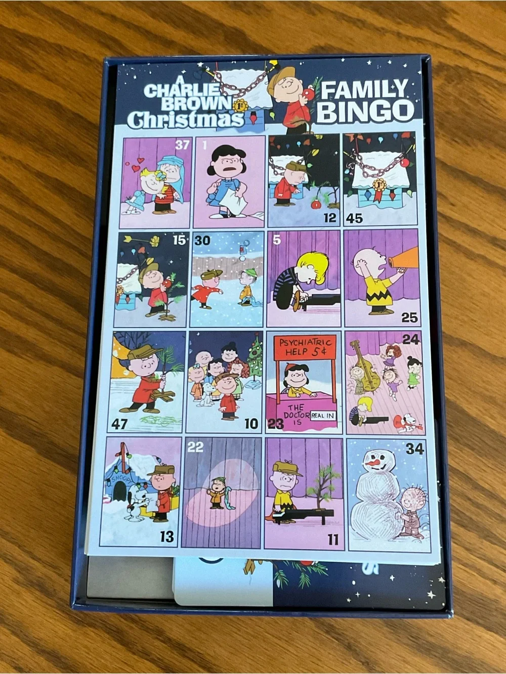 A Charlie Brown Christmas Family Bingo Game, Fun For The Whole Family